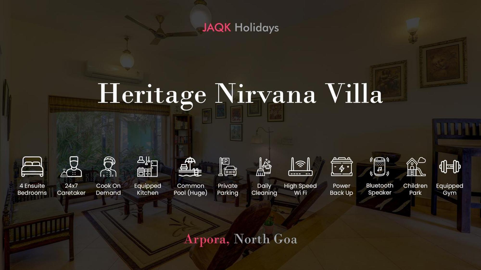 קלנגוטה Heritage Nirvana Villa - 4Bhk, Goa מראה חיצוני תמונה